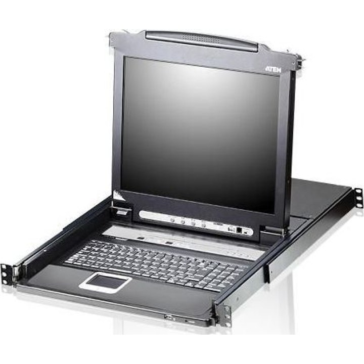 Aten CL5708M-ATA-ITG comutador KVM LCD de 17" com 8 portas preto