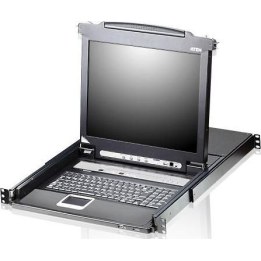 Conmutador KVM con pantalla LCD de 17 pulgadas y 8 puertos