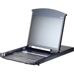 KVM LCD de 19 pulgadas con 8 puertos Cat5e/6