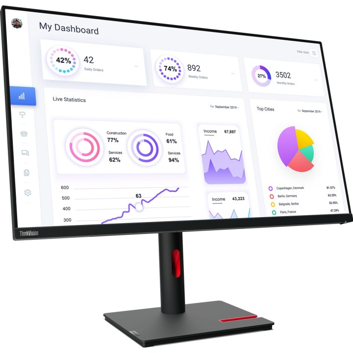 Monitor Thinkvision T32p-30 de 31,5 polegadas, 4K UHD, com painel IPS