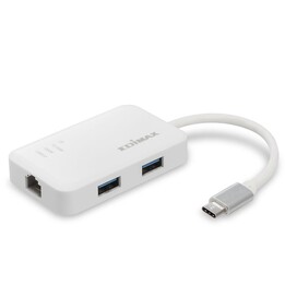 Edimax EU-4308 hub & concentrateur USB 3.2 Gen 1 (3.1 Gen 1) Type-C 5000 Mbit/s Blanc