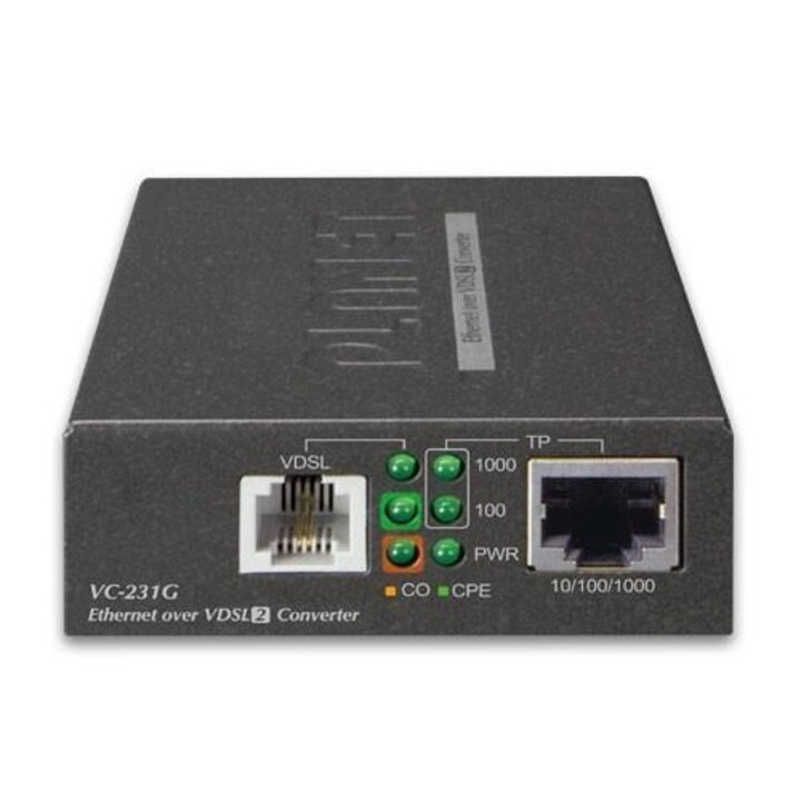 Planet VC-231G media converter 1000 Mbit / s Black