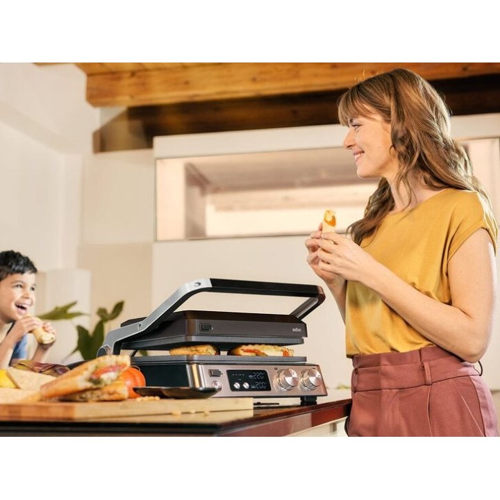 Parrilla multiusos para el hogar MultiGrill 7 CG 7040 (acero inoxidable, 2.000 vatios)