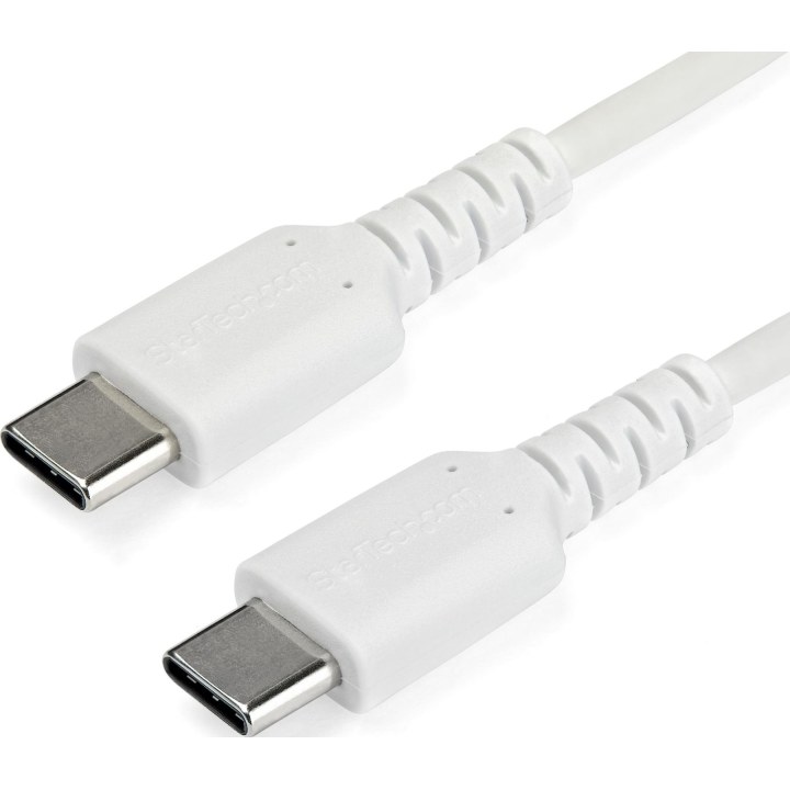 STARTECH.COM RUSB2CC1MW: cable USB-C de 1 m, cable de alta calidad USB 2.0 tipo C para transferencia de datos y carga, con conec