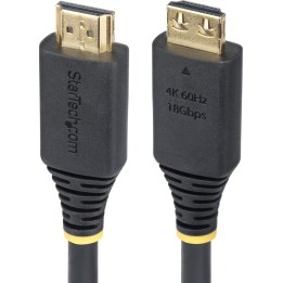 STARTECH.COM 50cm High Speed HDMI Kabel mit Griffsteckern 4K 60Hz und 1440p 144Hz 18Gbps UHD HDMI Arc-eArc Kabel mit TPE-Mantel