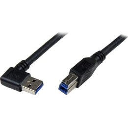StarTech 1m Black SuperSpeed USB 3.0 Cable - Right Angle A to B - M/M