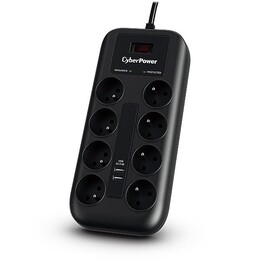 CyberPower Tracer III P0820SUF0-FR voltage limiter Black 8 outputs AC 200 - 250 V 1.8 m