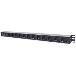 Intellinet 714044 unidad de distribución de energía (PDU) 12 salidas AC 1U Negro - Imagen 1