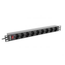 LANBERG RACK POWER STRIP 19" PDU 1U 9X SHUKO - Imagen 1