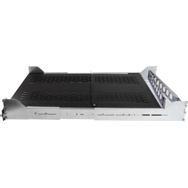 2U pull-out, ventilated shelf for 19-inch server rack with cable management / adjustable mounting depth, up to 22.7 kg