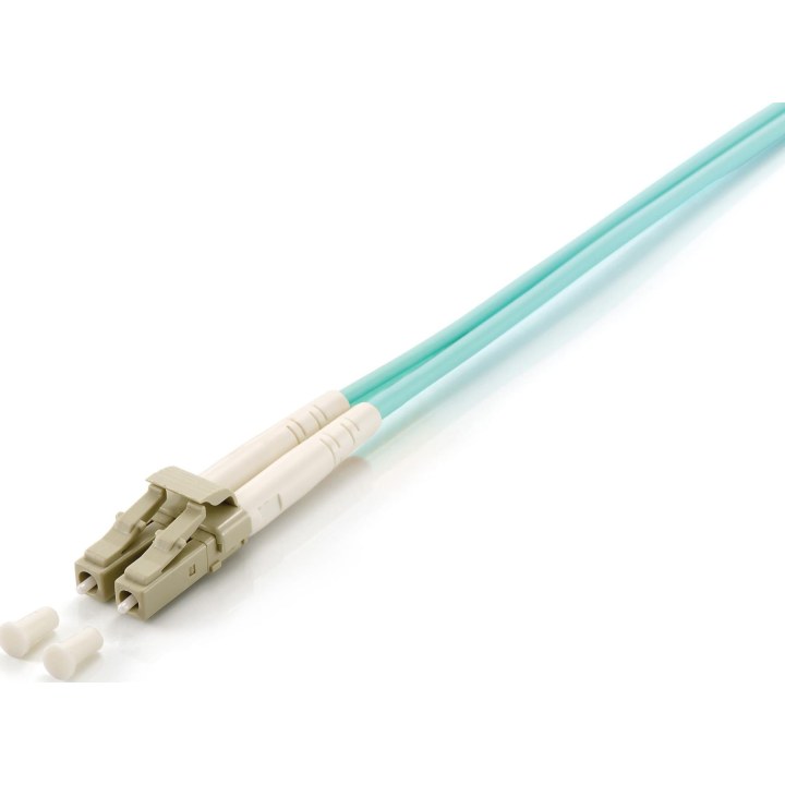 Equip Patchkabel LC- LC 7.50m Multimode Duplex OM3 türkis