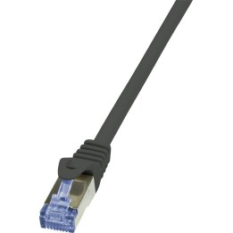 Logilink Cat.6A S/FTP patch cable, black, 30m, PrimeLine