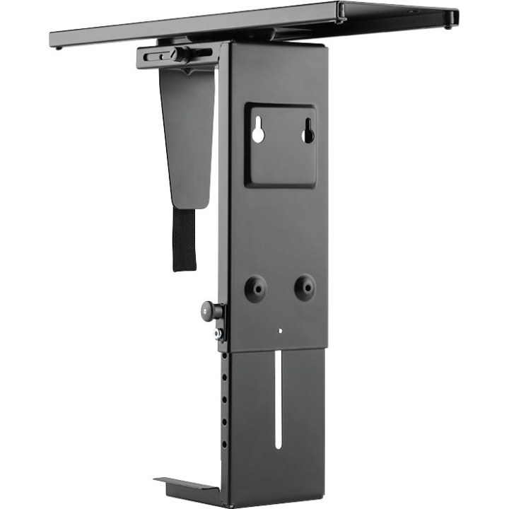Adjustable under desk CPU mount, rotatable, slidable
