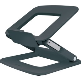 Ergo Laptopstnder dunkelgrau aus 80% recyceltem Kunststoff