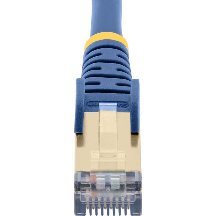 Câble Ethernet Cat6a de 2 m - blindé (STP) - Câble réseau Cat6a - Câble de raccordement Cat6a - Cat 6a - Bleu