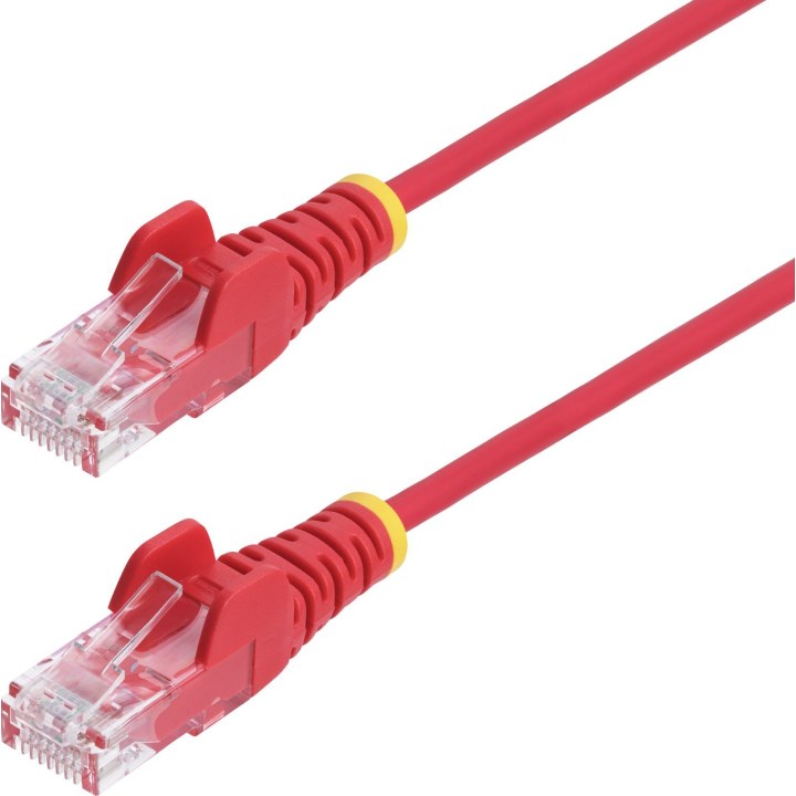 5m Rotes Schlankes CAT6-Ethernet-Kabel Snagless RJ45 LSZH 28AWG Reines Kupfer Patchkabel/Netzwerkkabel