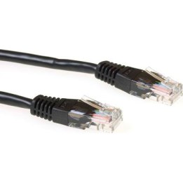 Black 20 meter U/UTP CAT5E patch cable with RJ45 connectors