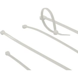 Transparent cable ties, length 385 mm, width 4.8 mm