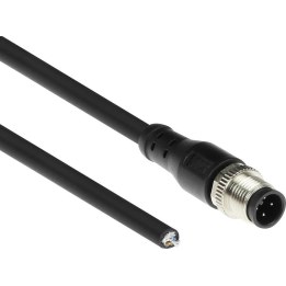 Cable de sensor industrial de 3,00 metros, con conector M12A de 4 pines macho a extremo abierto, cable Superflex Xtreme de TPE,