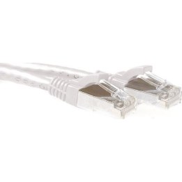 White 7 meter SFTP CAT6A patch cable snagless with RJ45 connectors