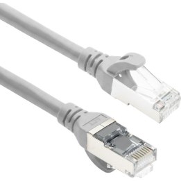 Cabo de ligação «patch» Grey de 7 metros, em TPE, S/FTP, CAT6A, ultra-flexível e anti-emaranhamento, com conectores RJ45