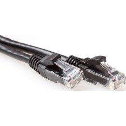 Black 7 meter U/UTP CAT6A patch cable snagless with RJ45 connectors