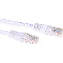 White 20 meter U/UTP CAT6A patch cable with RJ45 connectors