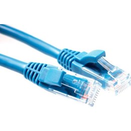 Blue 10 meter U/UTP CAT5E patch cable component level with RJ45 connectors