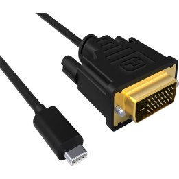 USB Type C to DVI male conversion cable 4K/30Hz, 2 meter