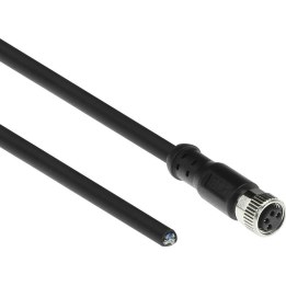Câble de capteur industriel de 3,00 mètres, connecteur M8A femelle à 4 broches vers extrémité ouverte, câble Ultraflex Xtreme en