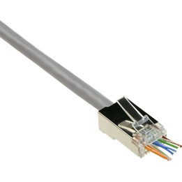 RJ45 (8P/8C) CAT6 easyconnect shielded modular connector for round cable with solid or stranded conductors