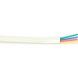 Modular flatcable 6 conductors white
