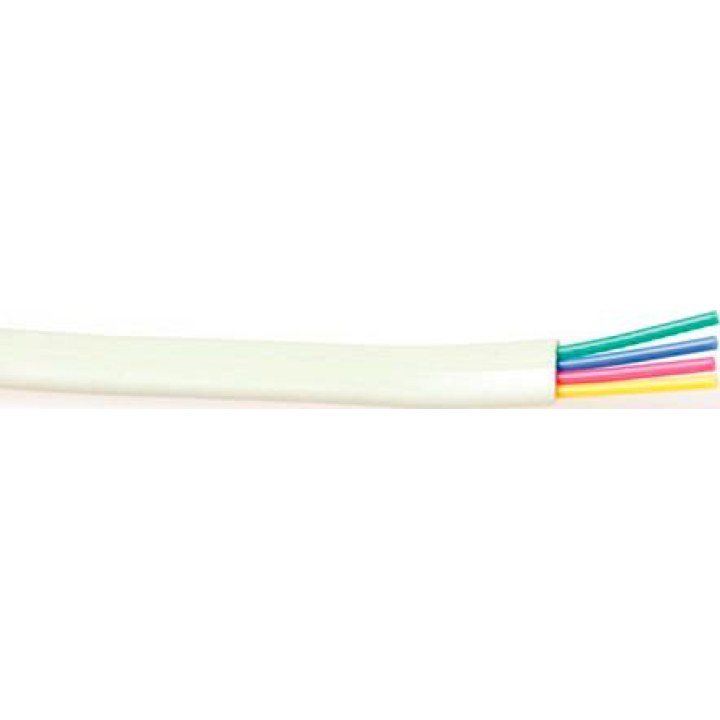 Modular flatcable 6 conductors white