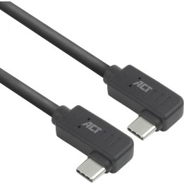 Cabo USB 3.0 de 10 Gbps e 60 W, USB Type-C® (angular à esquerda/direita) para USB Type-C® (angular à esquerda/direita), 1 metro