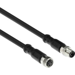 Industrial 5.00-metre sensor cable, M8A 4-pin male to M8A 4-pin female, Ultraflex Xtreme TPE cable, shielded