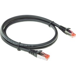 Black 20 meter CAT6A U/FTP PVC high flexibility tangle-free patch cable snagless with RJ45 connectors