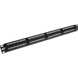 CAT5E unshielded patch panel, 24 ports, 45°