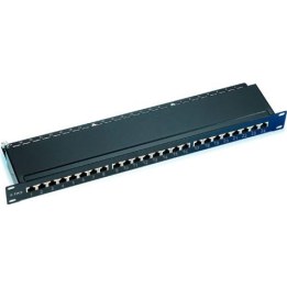 Patchpanel CAT6 shielded 24 ports with cover