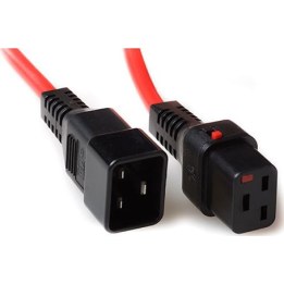 Cordon d'alimentation C19 IEC Lock - C20 rouge 1 m, PC1401