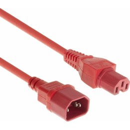 Power cable C14 – C15, red, 5 m
