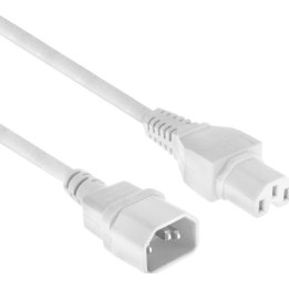 Power cable C14 – C15, white, 2.5 m