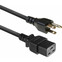 Power cord with US plug – C19, black, 1.8 m