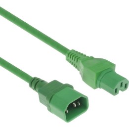 Power cable C14 – C15, green, 2.5 m