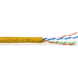 Cable de conexión CAT6 U/UTP trenzado, amarillo, 305 m