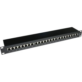 Panel de conexiones CAT5E apantallado de 24 puertos con tapa