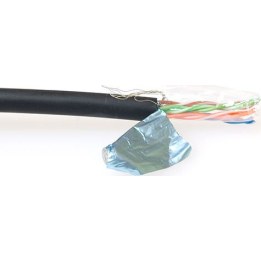 Cable de conexión CAT5E F/UTP LSZH trenzado, negro, 500 m
