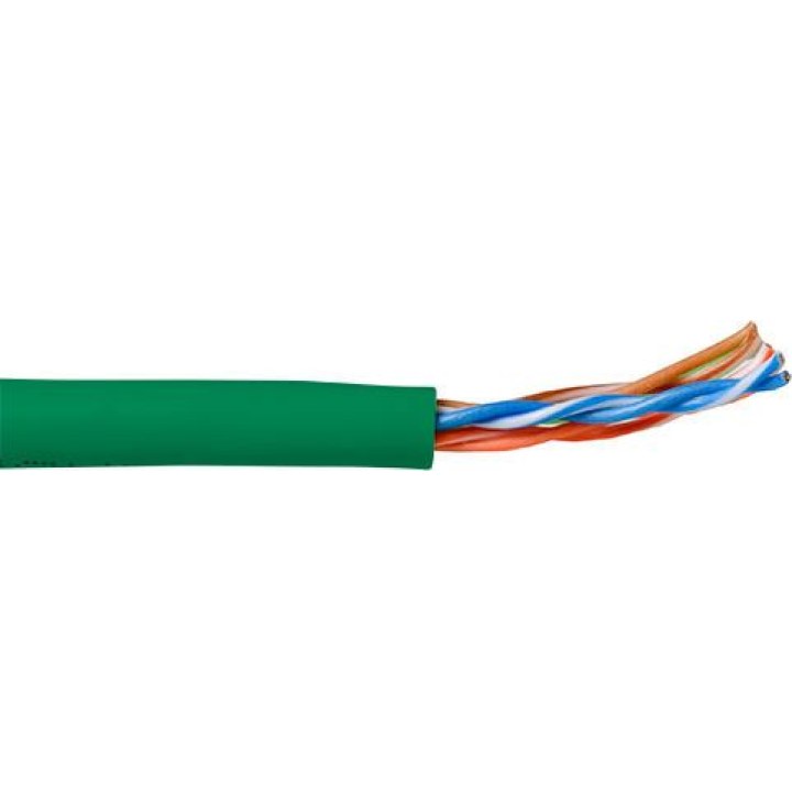 CAT5E U/UTP stranded patch cable, green, 305 m