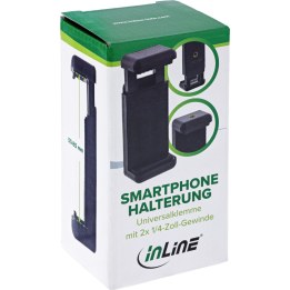 InLine® 48090H support universel pour smartphone avec filetage 1/4", noir