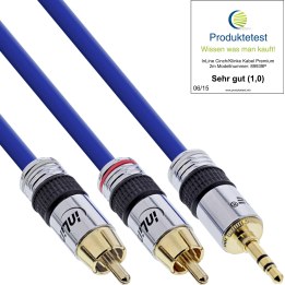InLine 89935P cabo de áudio RCA para jack 3,5 mm 5 m azul