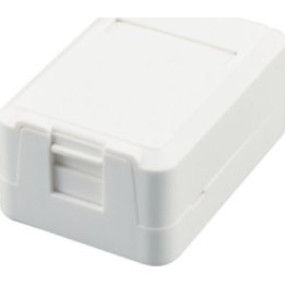 Equip Aufputzdose 1x Keystone Jack mit Abdeckung weiß